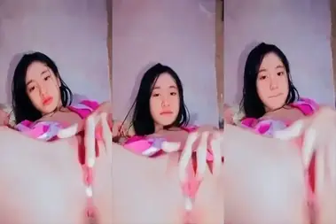 ABG SMA Cantik Main Jari Sampe Muncrat Pink